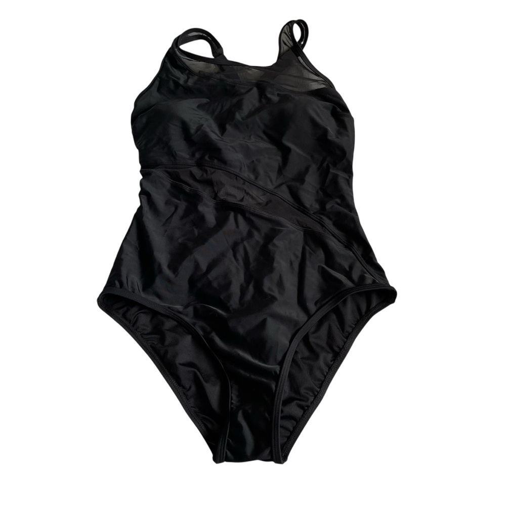 Cupshe One Piece Swimsuit Size M Black Mesh Inserts